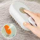 Escova 4 em 1 Vaporizada para Pelos — Relaxa, Limpa, Massageia e Desembaraça