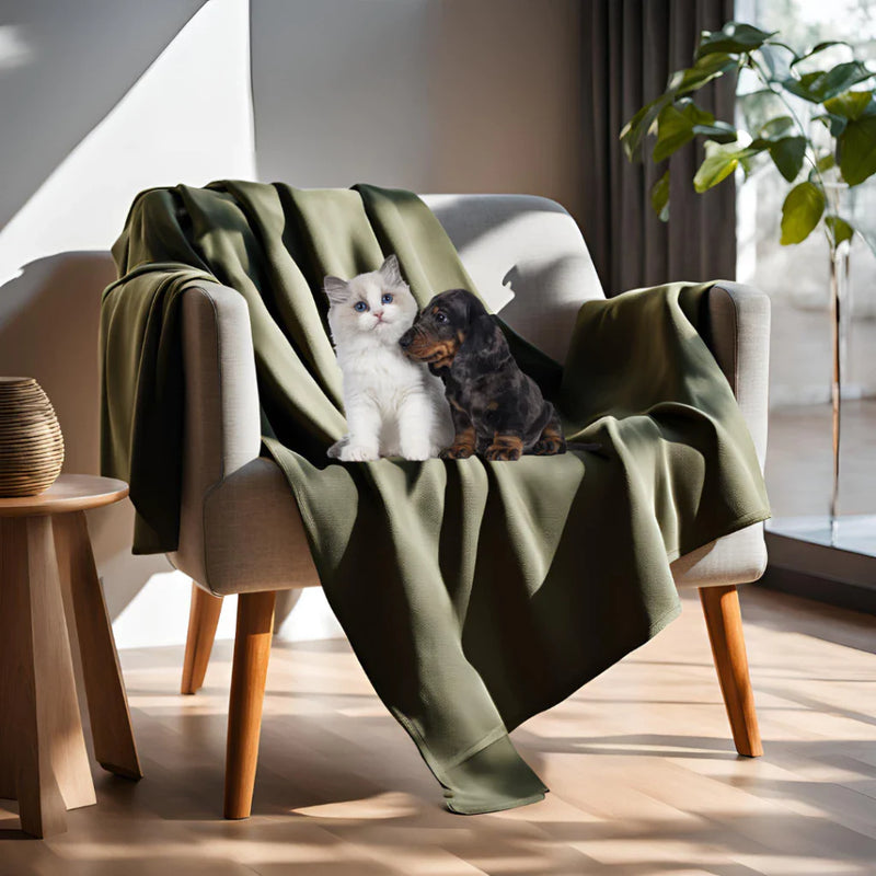 Protetor De Sofá Para Cães E Gatos. Contra Pelos E Liquidos - 135x135cm - Decorativa e Impermeável