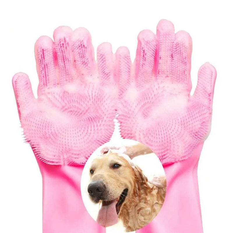 Luva Massageadora Para Banho Pet
